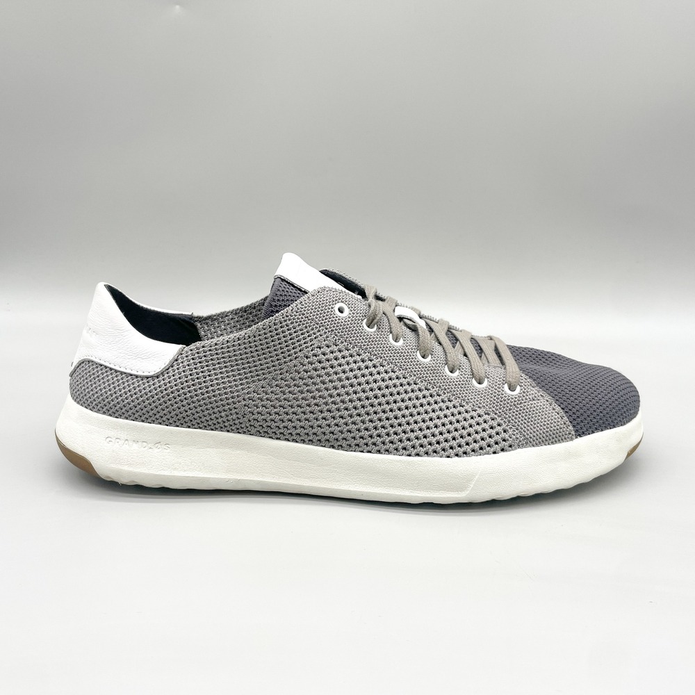 Cole Haan Mens 12M GrandPro Stitchlite Knit Sneakers Grey Lightweight Athleisure